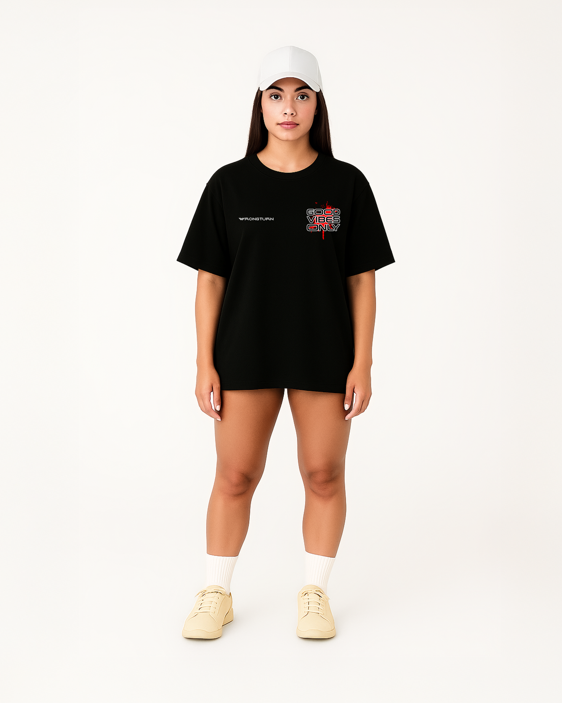 GOOD VIBES ONLY Oversized Tee